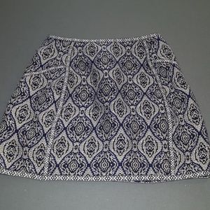 Blue/Black/White Textured Skirt - Size Small